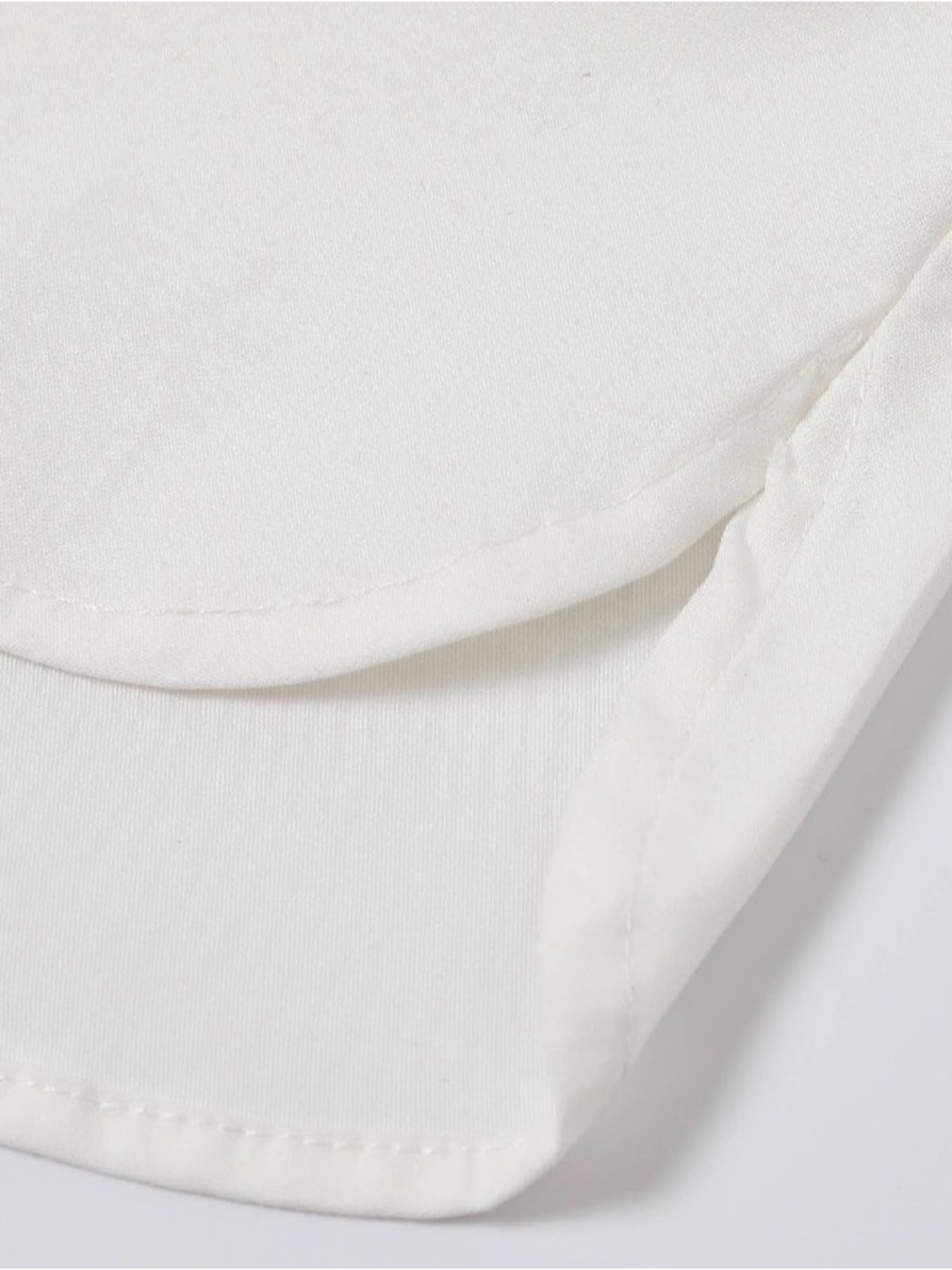 NWT White Contrast Collar Denim Detail Shirt - Picture 9 of 10